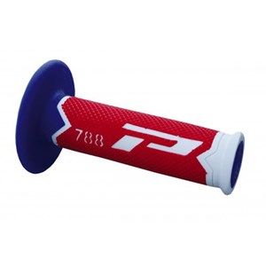 HANDLE BAR GRIPS 788 WHITE/RED/BLUE